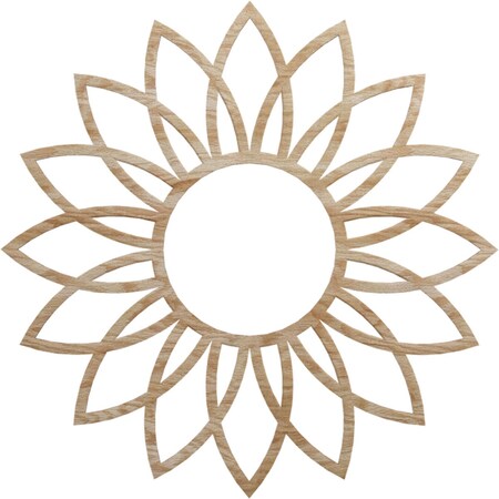 Ekena Millwork Daisy Wood Fretwork Pierced Ceiling Medallion, Red Oak, 24"OD x 8 3/8"ID x 1/4"T CMWP24X24X0250DARO
